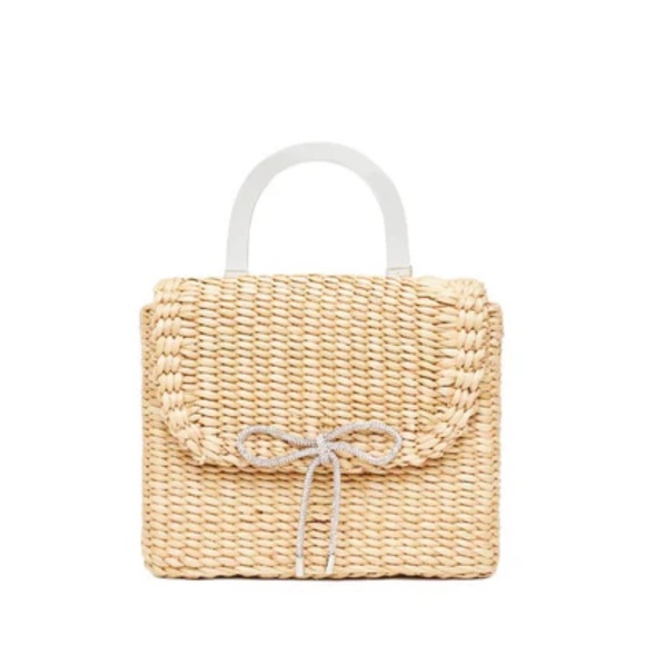 POOLSIDE The Bow Bag in Natural - Picture 1 of 7